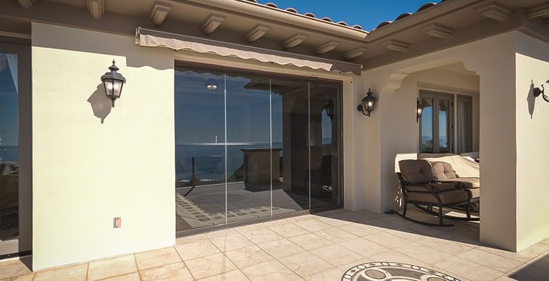 Glass doors on a luxurious residential home