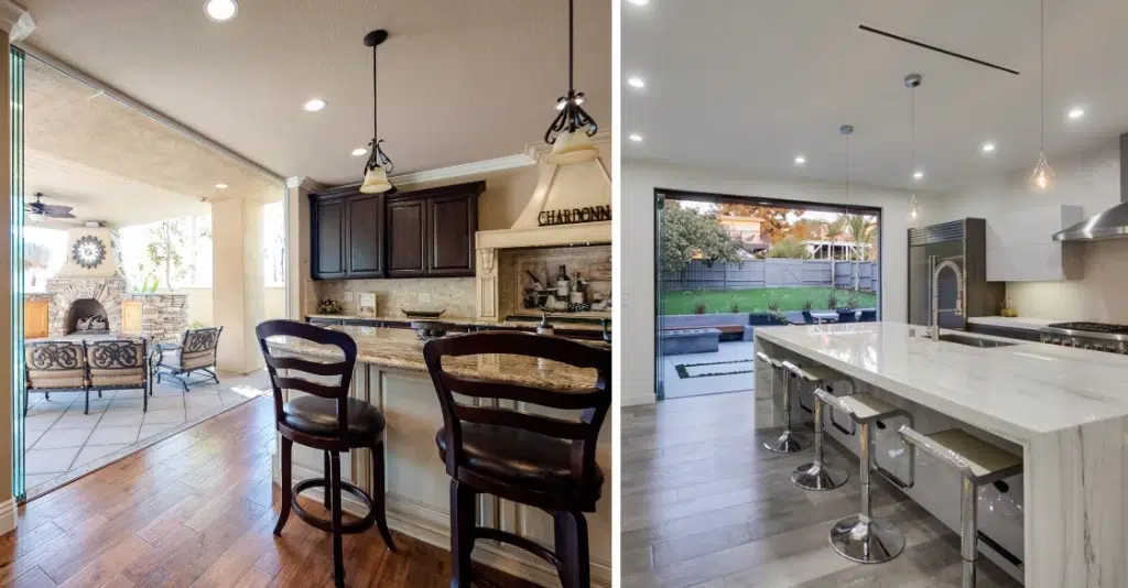 image of patio doors in kitchen