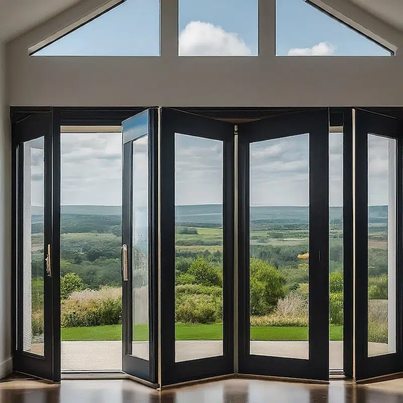 image of bifold doors on the patio of home